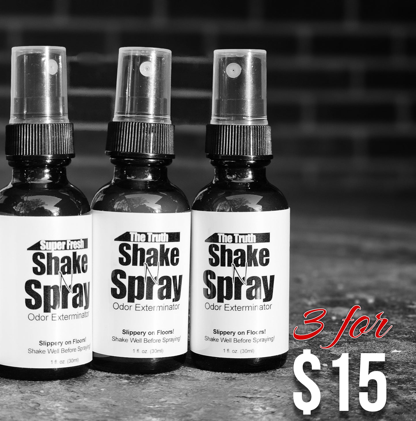 3 Shake N Spray Odor Exterminators